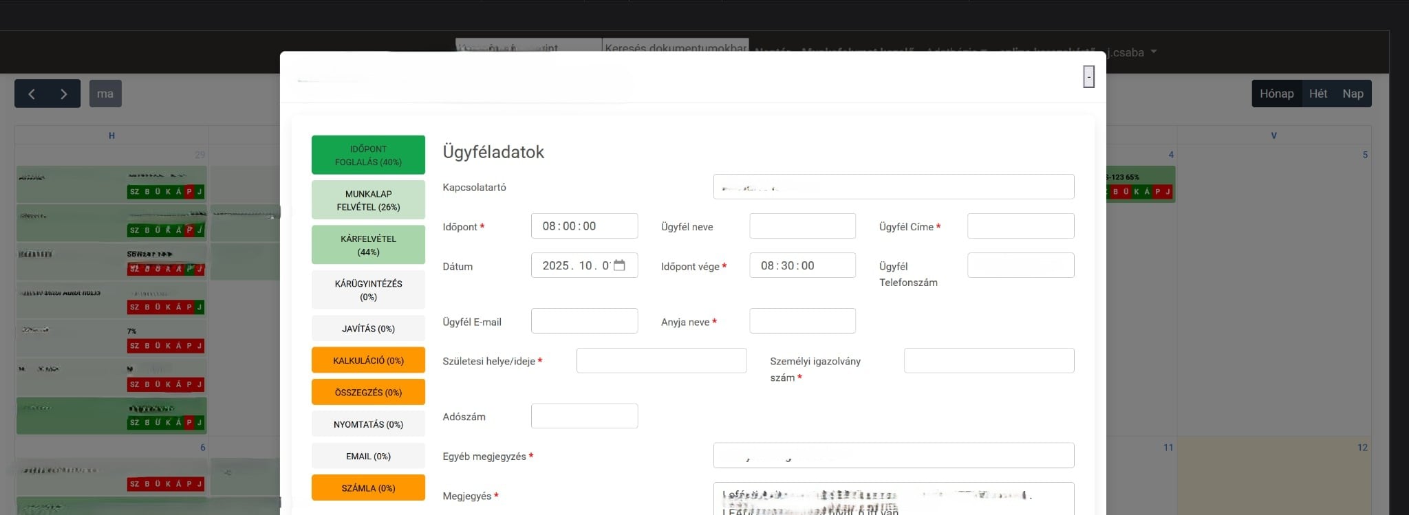 Automatizált nyilvántartó rendszer
