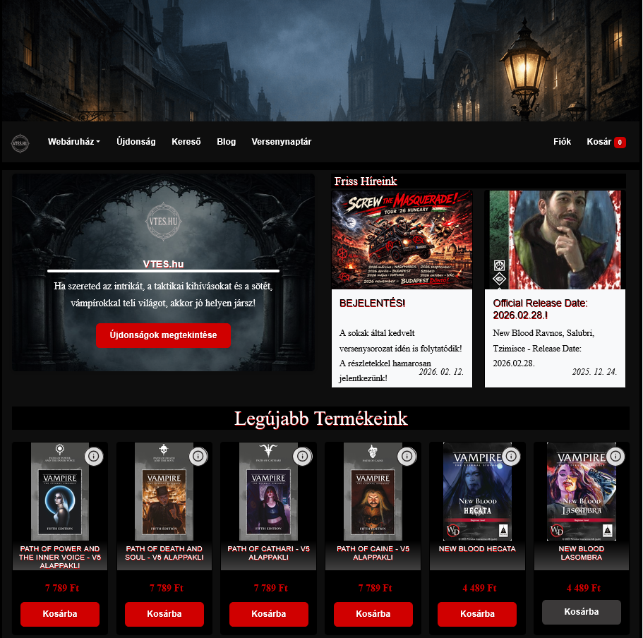 KÖZÖSSÉGI OLDAL ÉS EGYEDI WEBSHOP